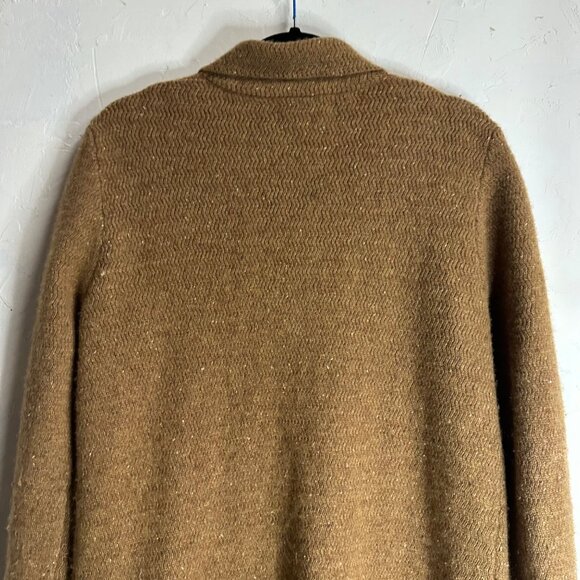 J. Crew Mercantile Long Brown Lambs Wool Button-Front Cardigan Coat Womens Mediu - Picture 8 of 9